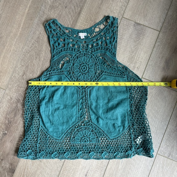 Xhilaration Teal Lace Tank Top - Picture 5 of 7